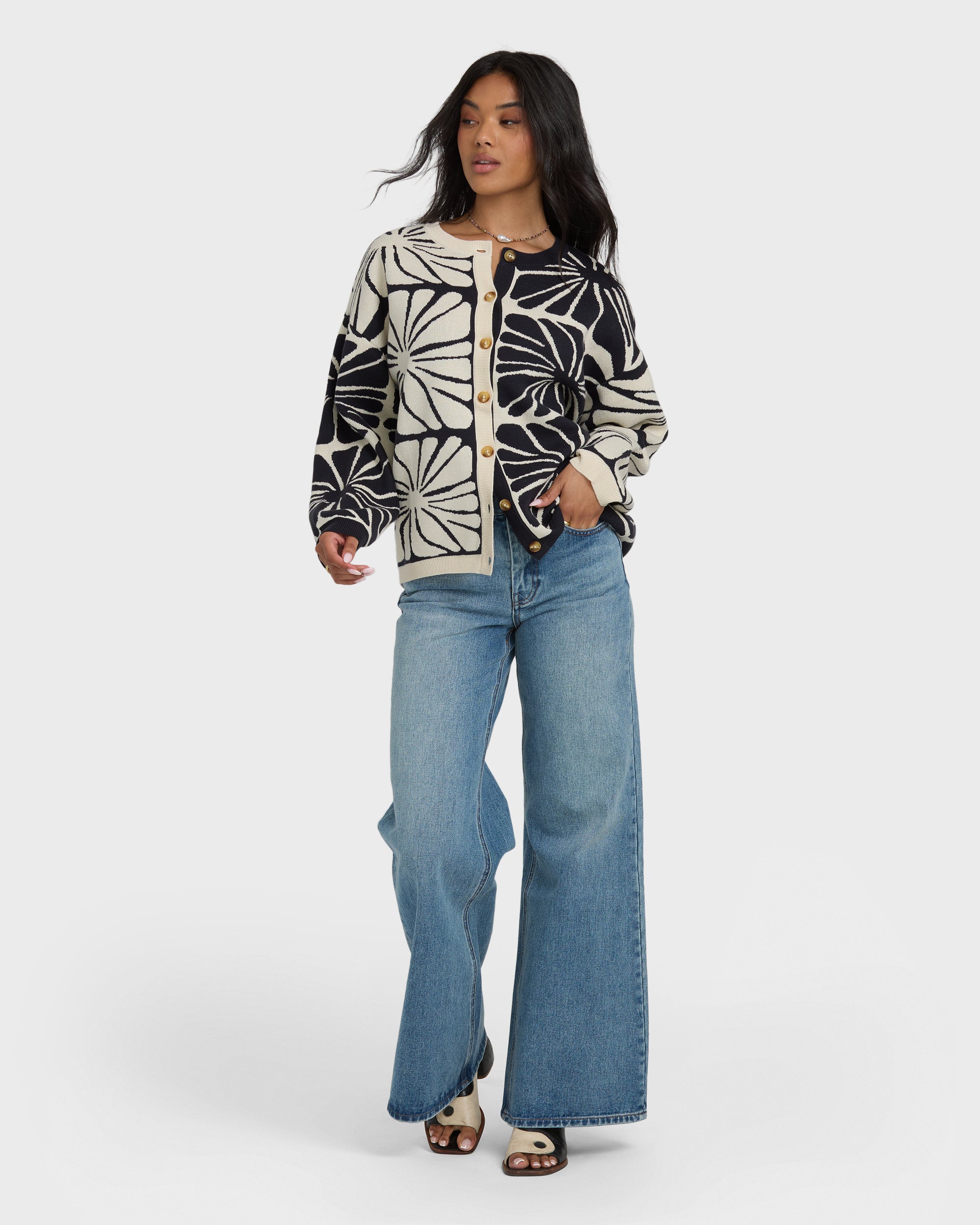 Overheated Cardi - Black Sands